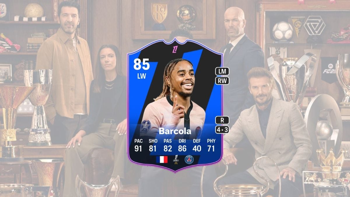 EA FC 25 Bradley Barcola Ligue 1 POTM SBC cheapest solutions