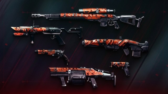 An image showing off the full roster of Revenant seasonal weapons from Destiny 2.