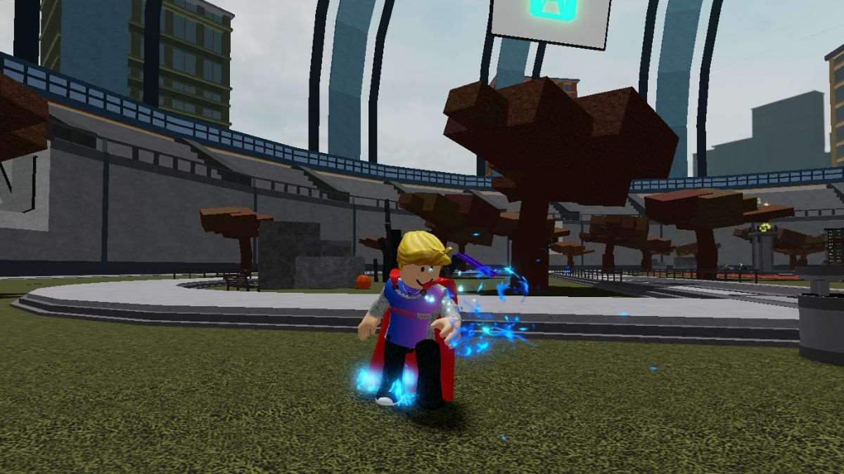 Superhero avatar in Heroes Battlegrounds Roblox