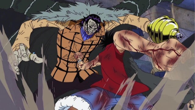 Luffy VS Crocodile in One Piece