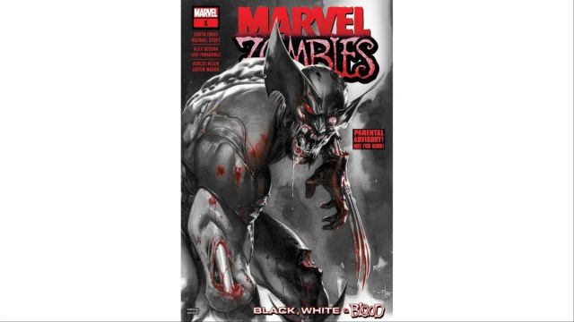 The Marvel Zombies Black-White-Blood comic book cover.