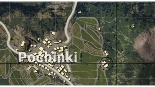 An image of Pochinki region in PUBG Mobile