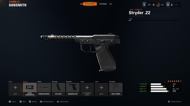 The best Stryder .22 loadout in Call of Duty Black Ops 6.