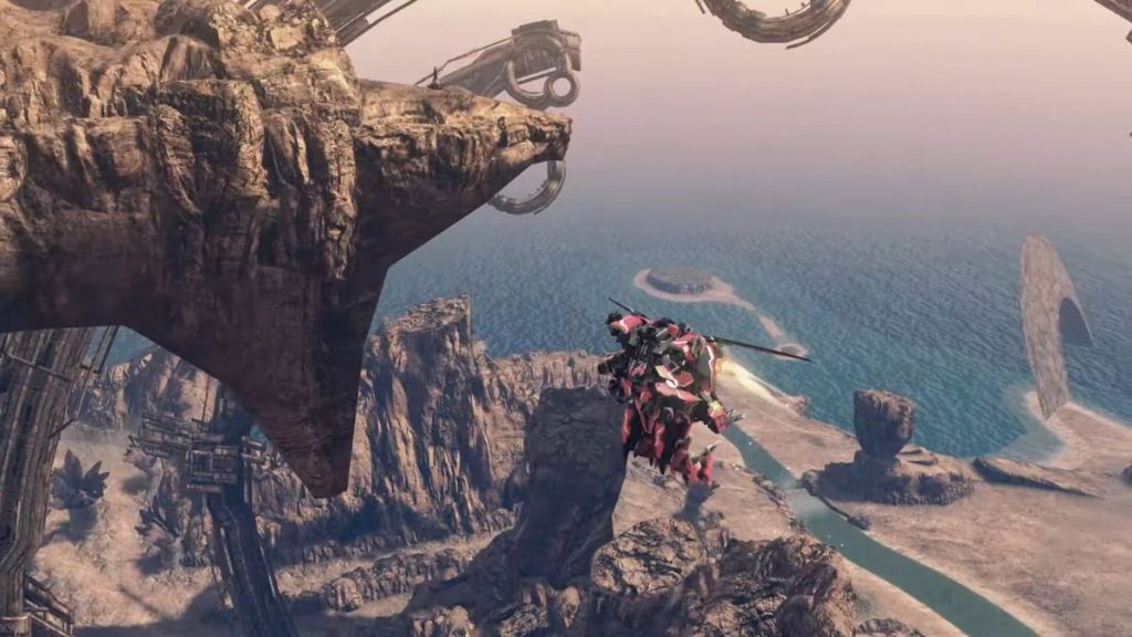 The player explores Mira inside of their Skell in Xenoblade Chronicles X Definitive Edition.