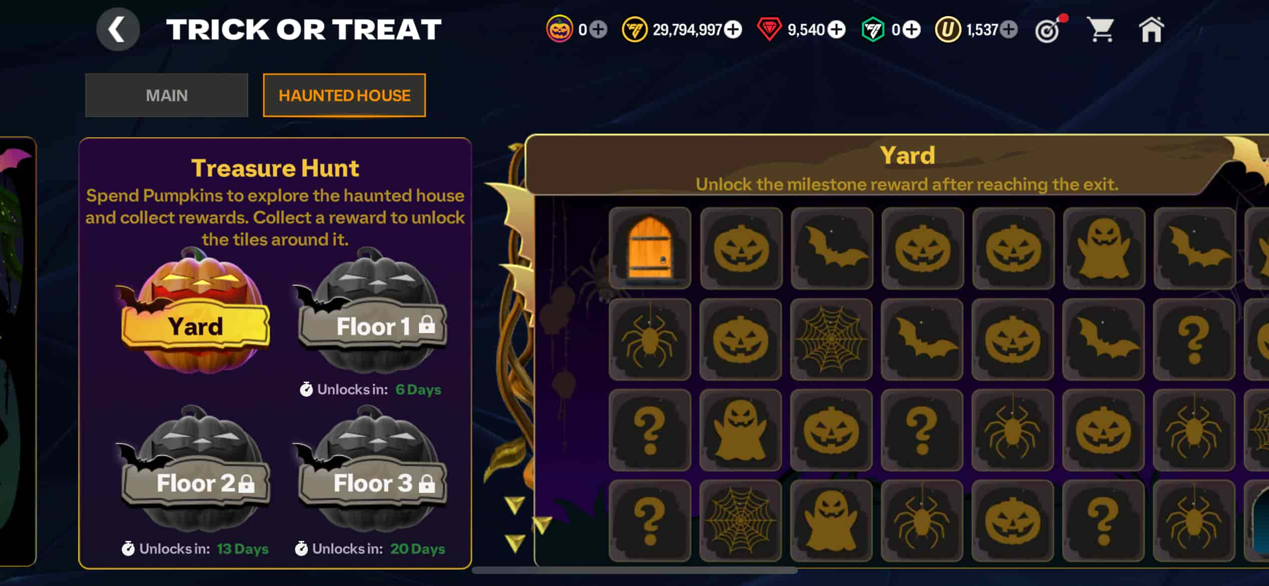 Trick or Treat promo in FC Mobile