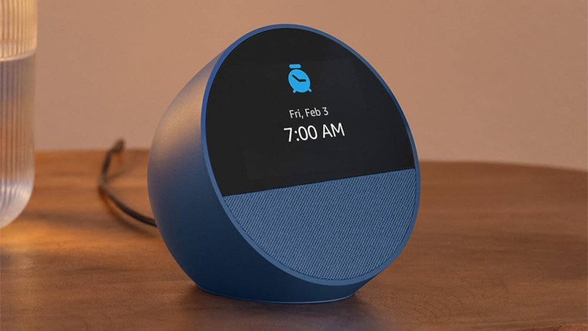 The Amazon Echo Spot is a high-tech alarm clock on a good deal