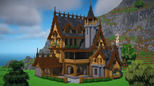 Dark Oak House made by Lex The Builder in Minecraft