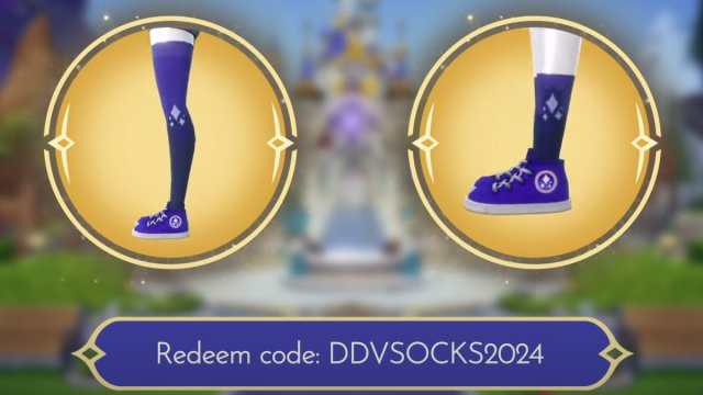 Disney Dreamlight Valley socks code from showcase