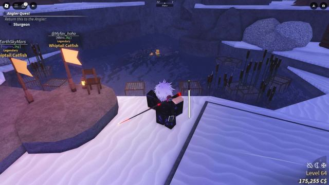 Player casting a line at Moosewood in Fisch Roblox