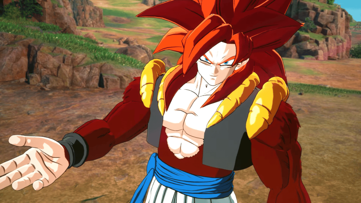 An image of SSJ4 Gogeta in Dragon Ball Sparking Zero