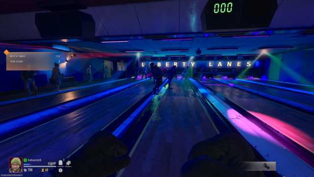 Playing Mister Peeks bowling game