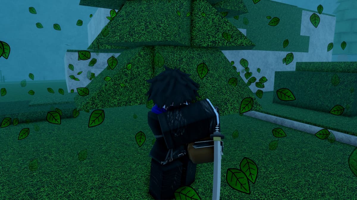 Player posing with various items equipped in the Sorcery Roblox experience