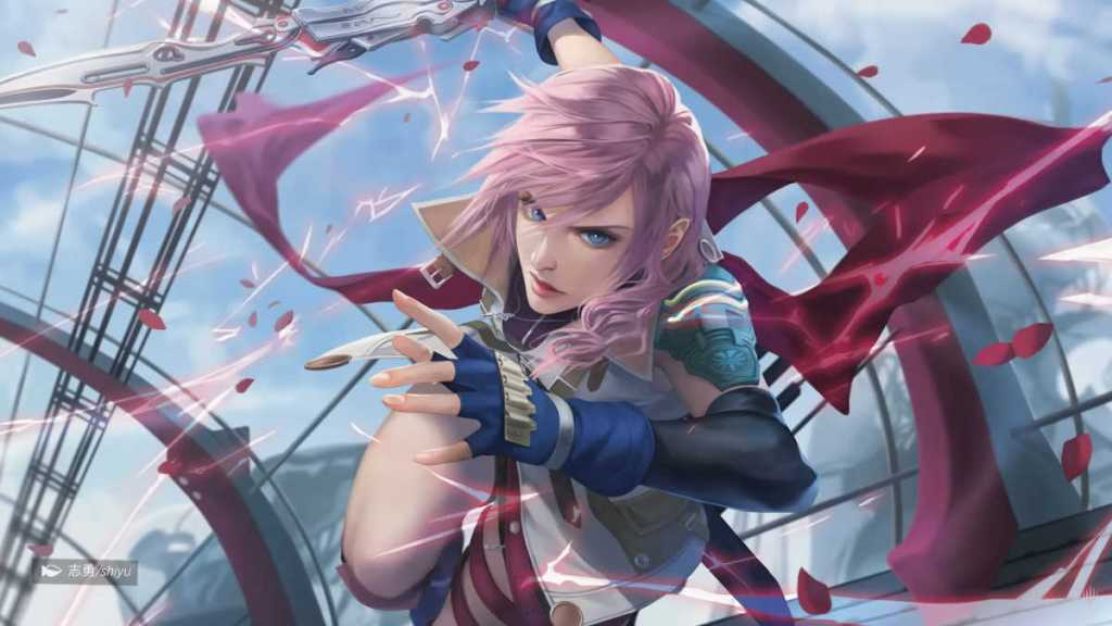 Lightning artwork in Magic: The Gathering x Final Fantasy set