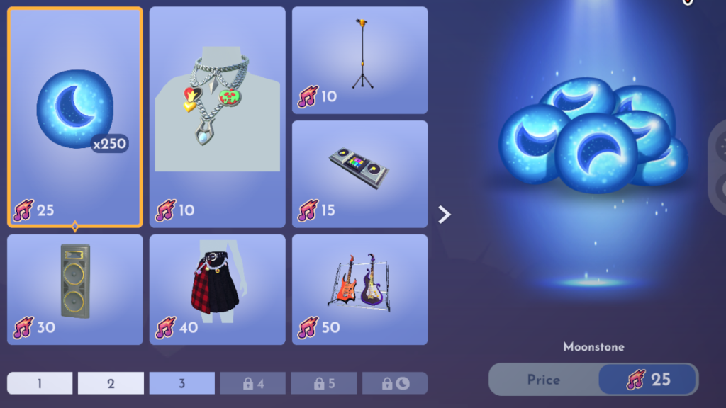 Tier 3 rewards in the Night Show Star Path event in Disney Dreamlight Valley