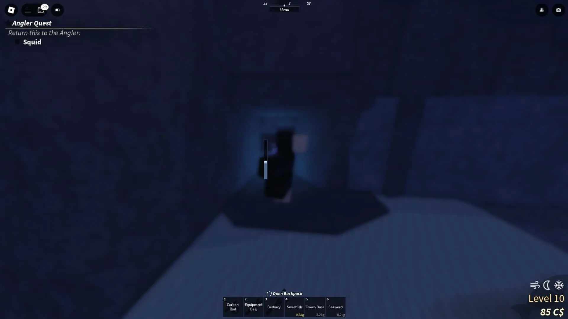 Entrance to the Tempest Totem cave in Fisch Roblox experience