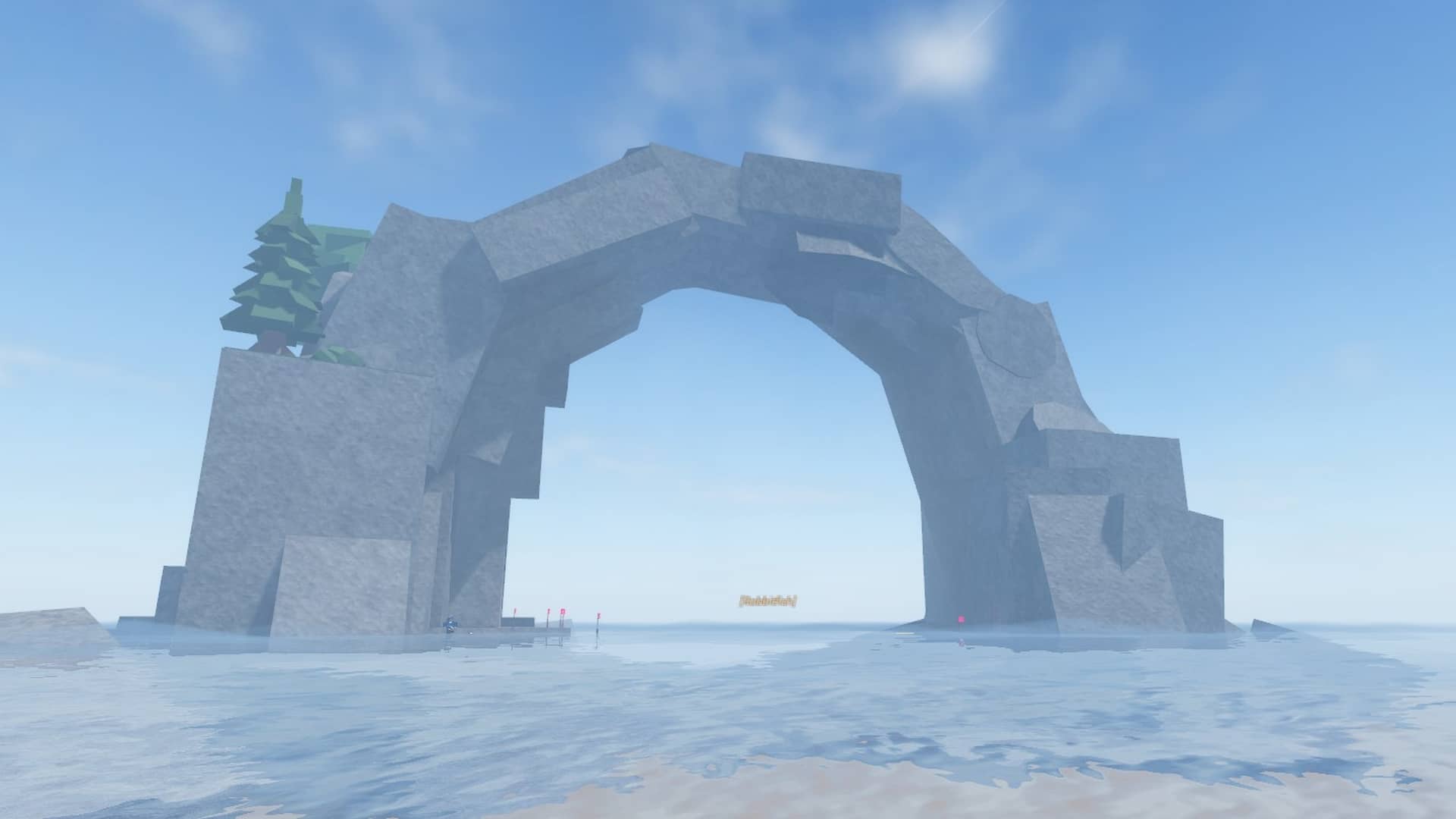 The Arch map location in the Fisch Roblox experience