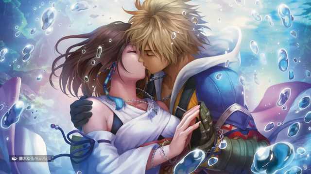 Tidus and Yuna artwork in Magic: The Gathering x Final Fantasy set