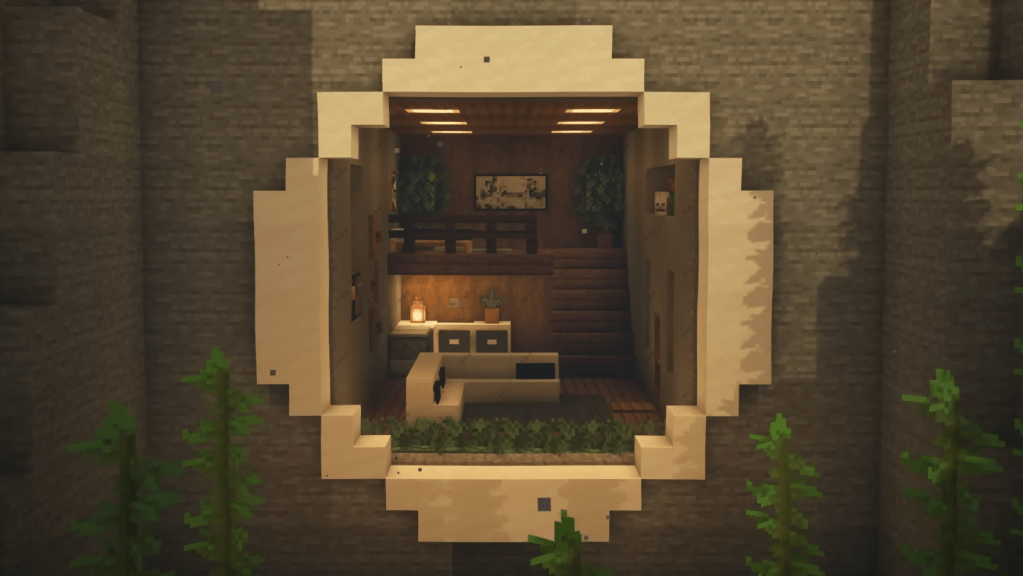 Underground Mountain House made by Zaypixel in Minecraft