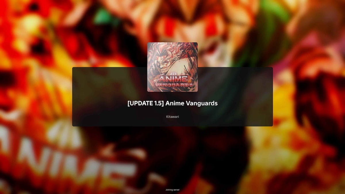 Anime Vanguards loading screen