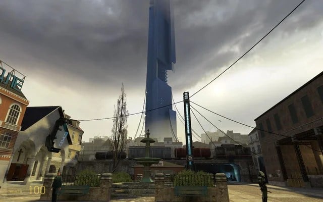 The citadel in Half-Life 2's city 17