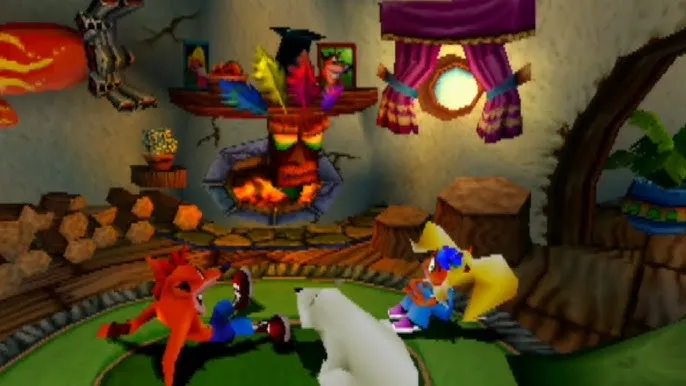 Crash and pals in Crash Bandicoot 3