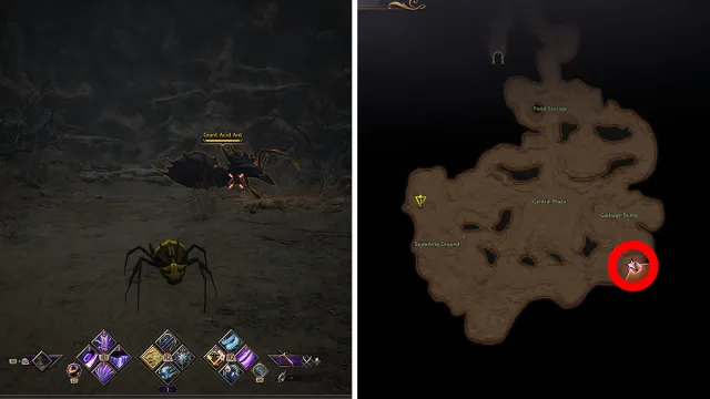 The location of the Giant Acid Ant in Throne and Liberty. 