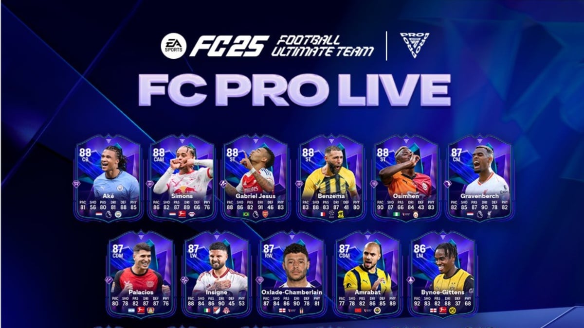 An image of EA FC 25 FC Pro Live tier list