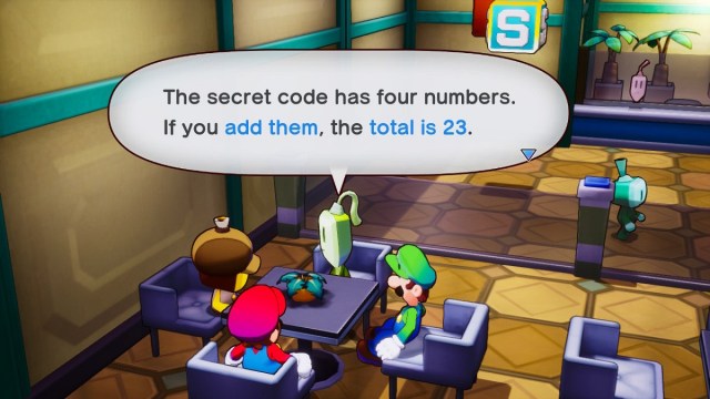 Mario and Luigi Brothership Combination Lock hint 8