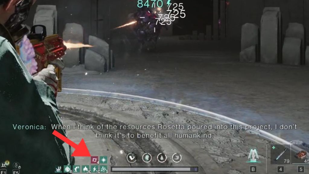 The darkness mechanic in the Zone of Haze in Once Human explained with an arrow.