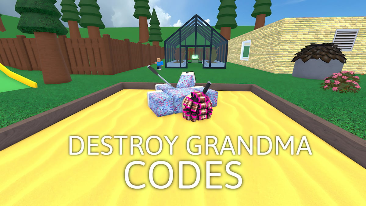 Grandma on the ground in Destroy Grandma Roblox experience