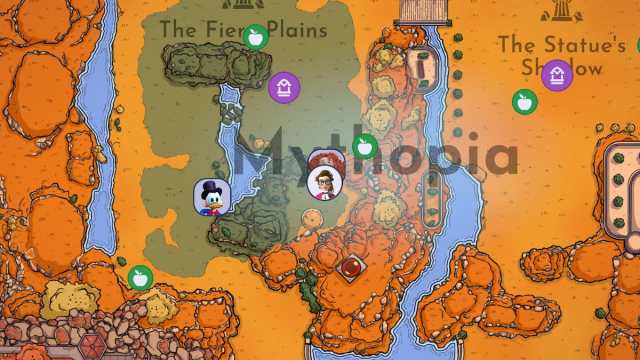 Disney Dreamlight Valley Fiery Plains Trial map