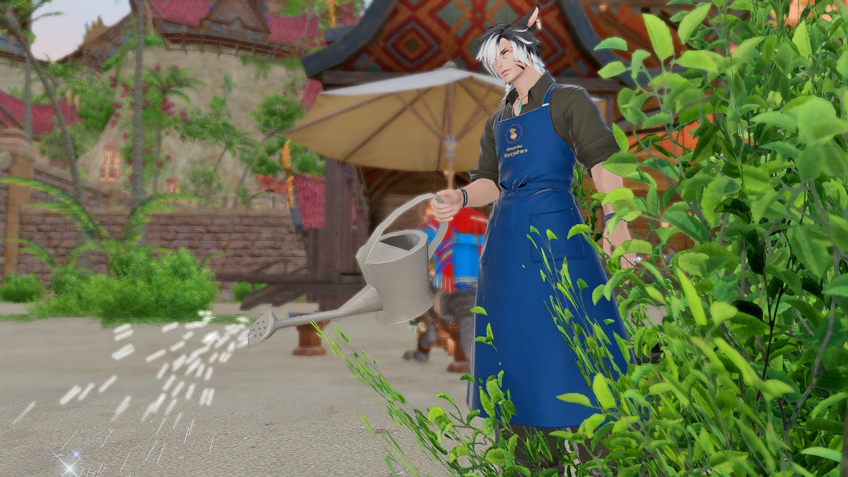 Flowerbed Maintenance emote in Final Fantasy XIV