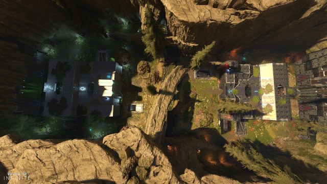 Halo Infinite - 2024 Winter Update Halo 2 content - Beaver Creek map overhead