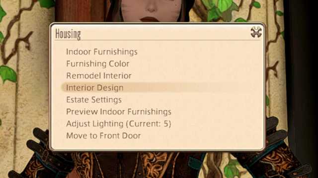 How to change interior design in FFXIV