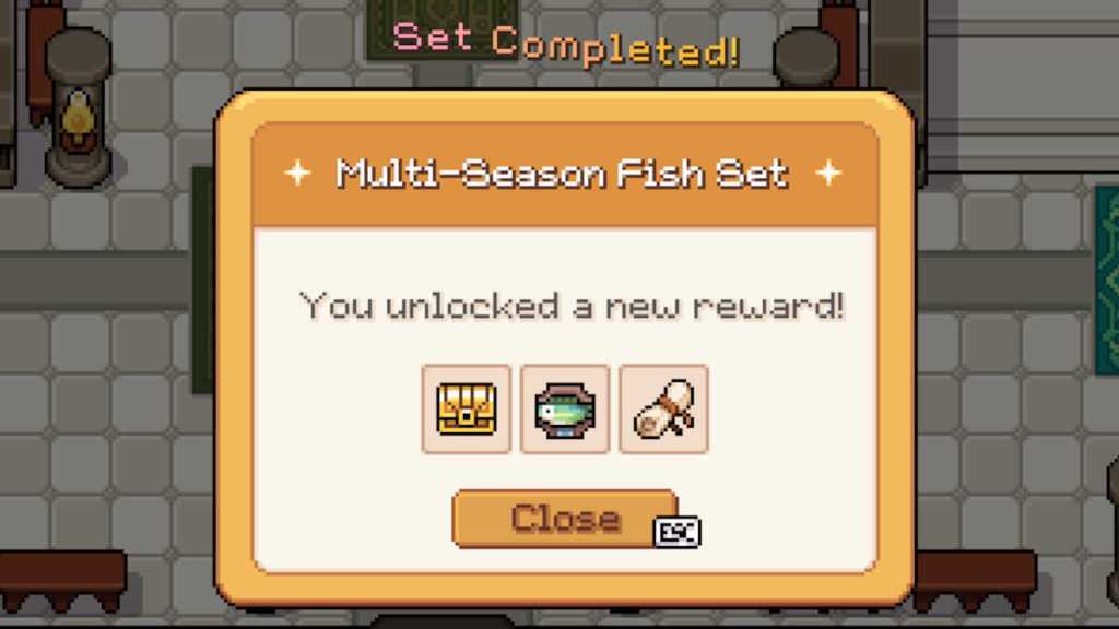 Reward for completing the Multi-Season Fish set in Fields of Mistria