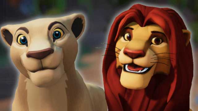 Simba and Nala in Disney Dreamlight Valley