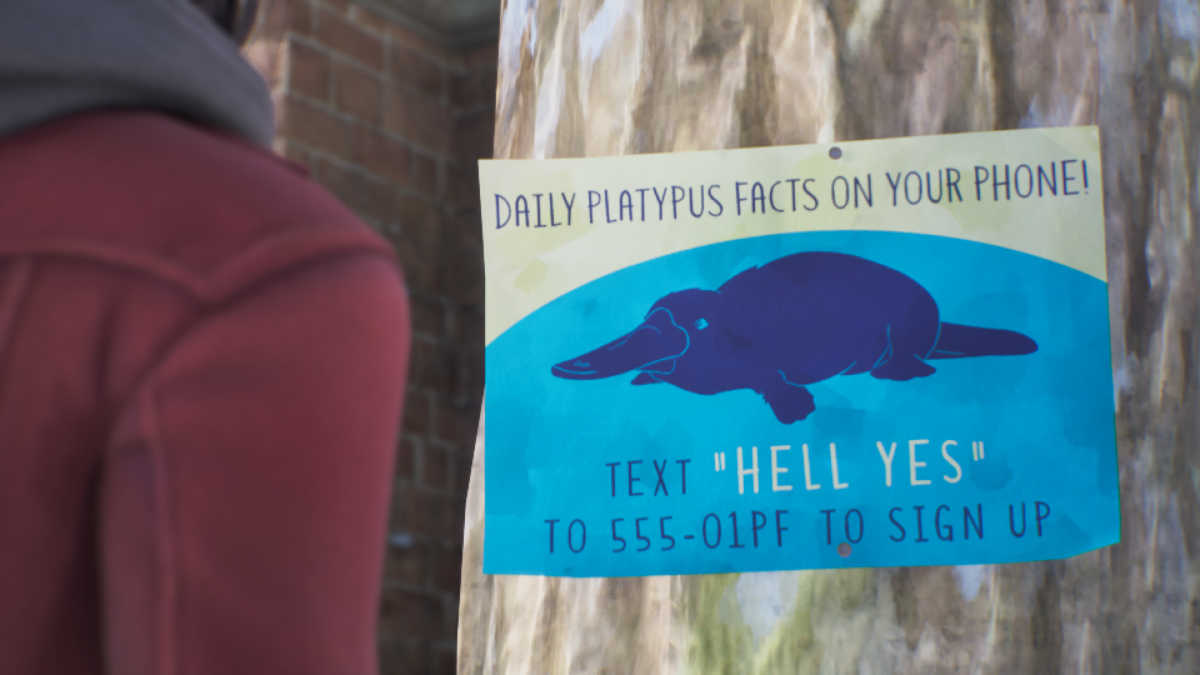 Platypus Facts in Life is Strange: Double Exposure