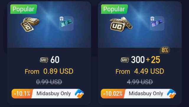 Buying UC for PUBG Mobile