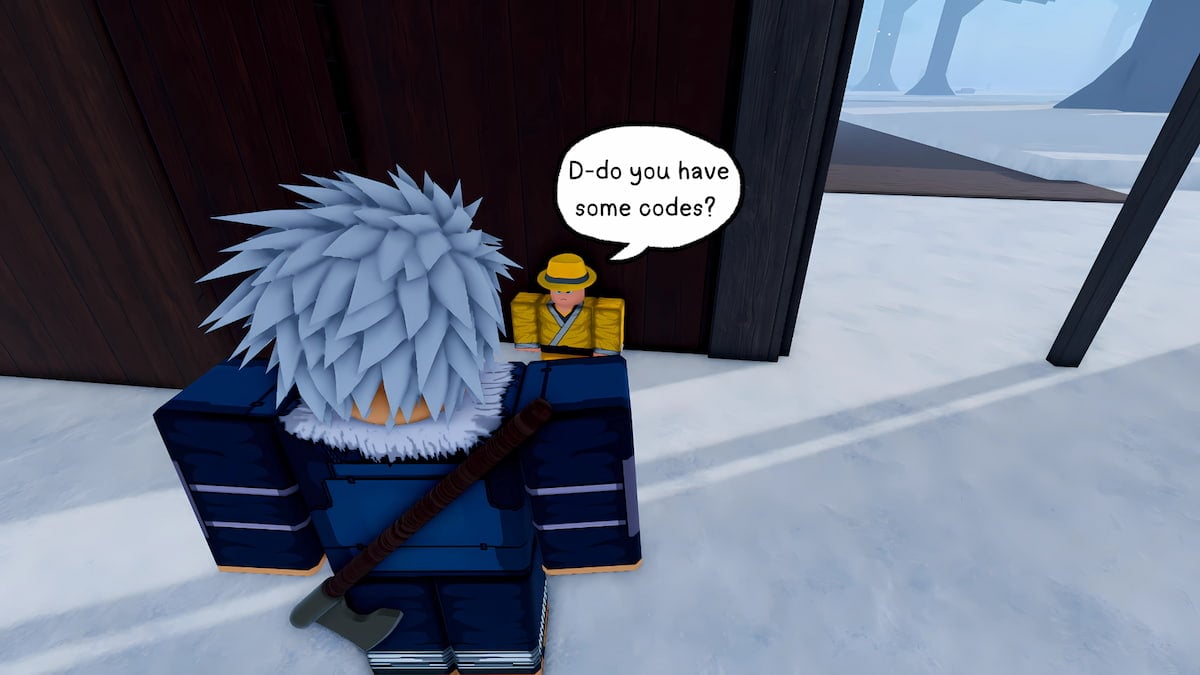 Mr. Banana in Slayer Online asking the player for codes