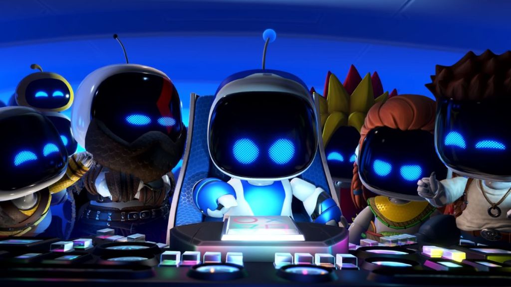 Spike from Ape Escape among other PlayStation icons in Astro Bot.