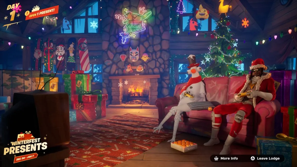 Fortnite Christmas event with Snoop Dogg skin