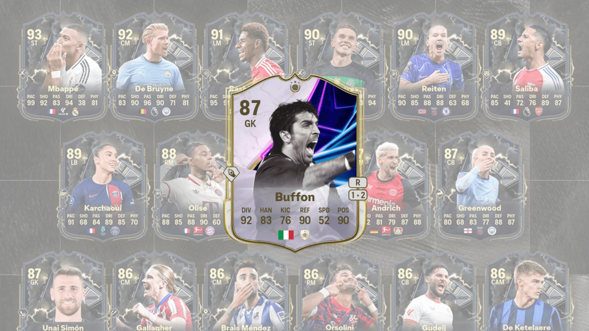 An image of Gianluigi Buffon On This Day Icon SBC solutions in EA FC 25