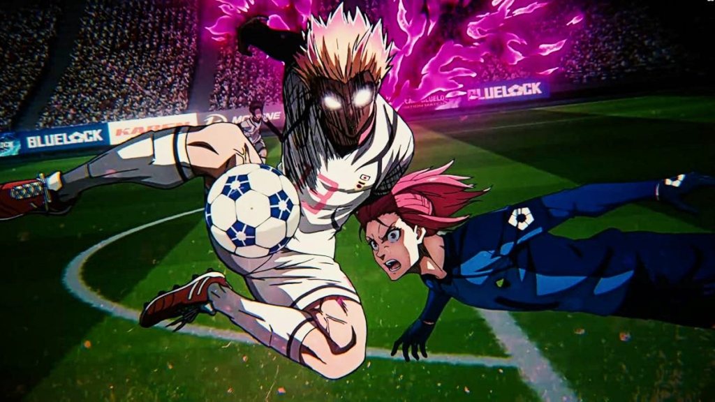 Shidou scoring his first goal in Blue Lock