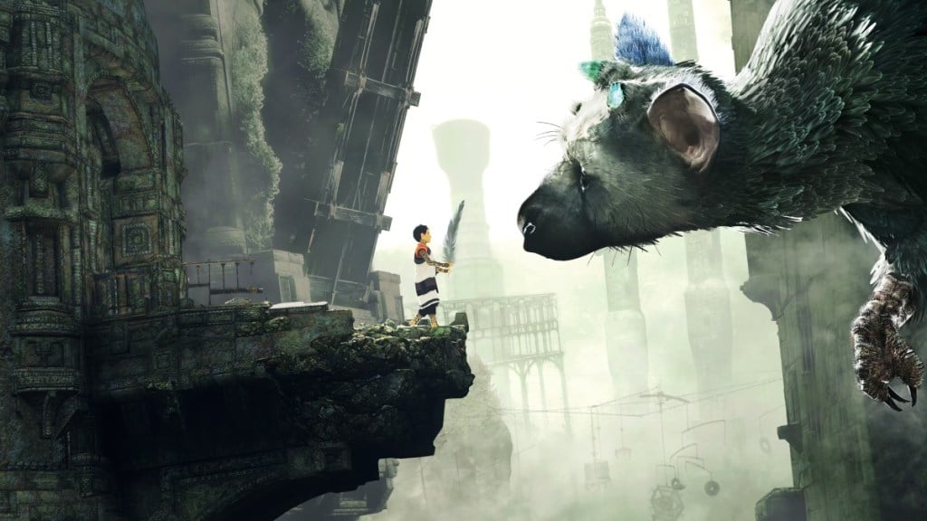 The two main characters from The Last Guardian come face to face