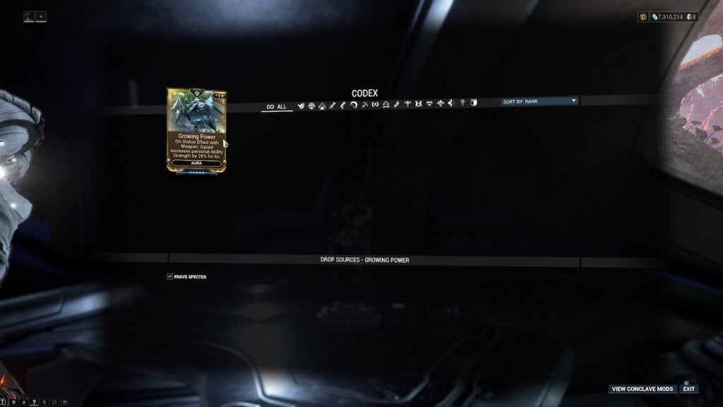 Growing Power Mod in Warframe