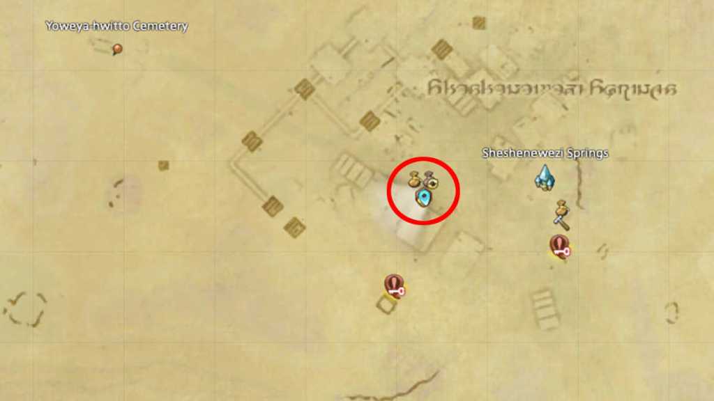 Nitowikwe location in FFXIV