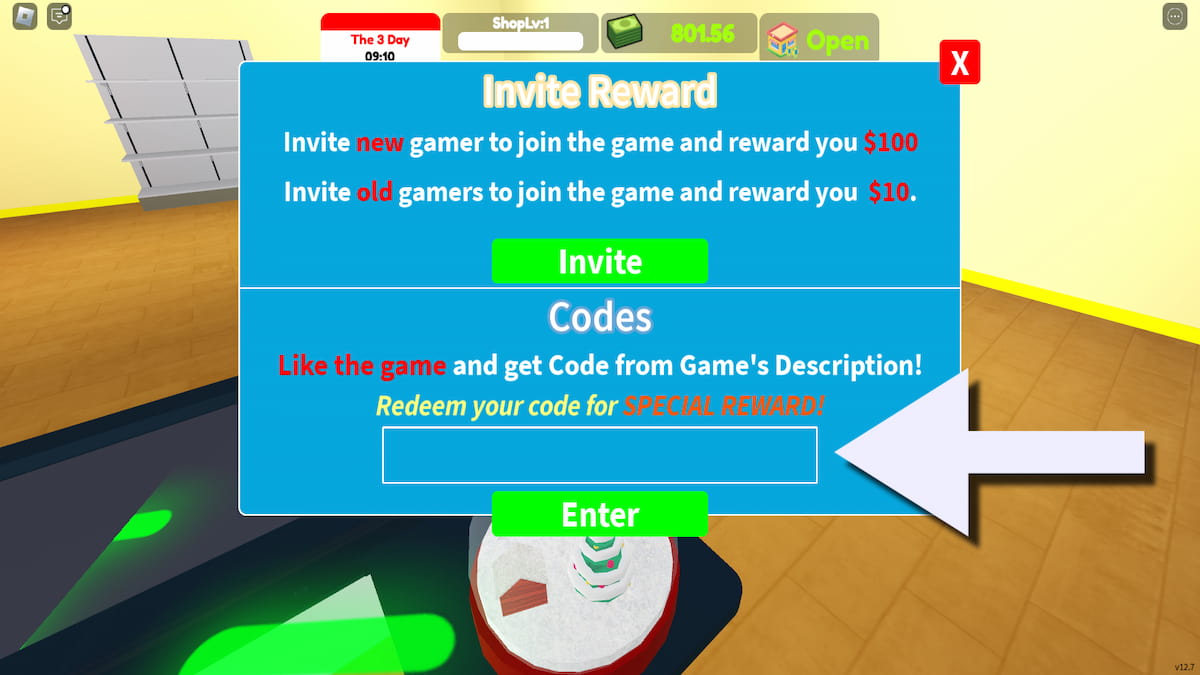 How to redeem Supermarket Simulator codes. 