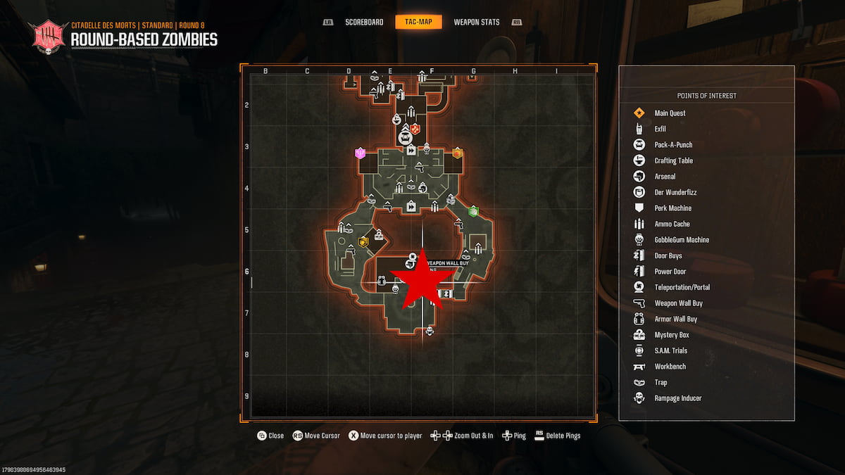 Cheese wheel location on Citadelle des Morts Tac Map