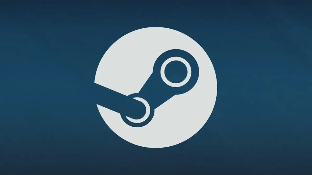 The Steam logo on a dark blue background.