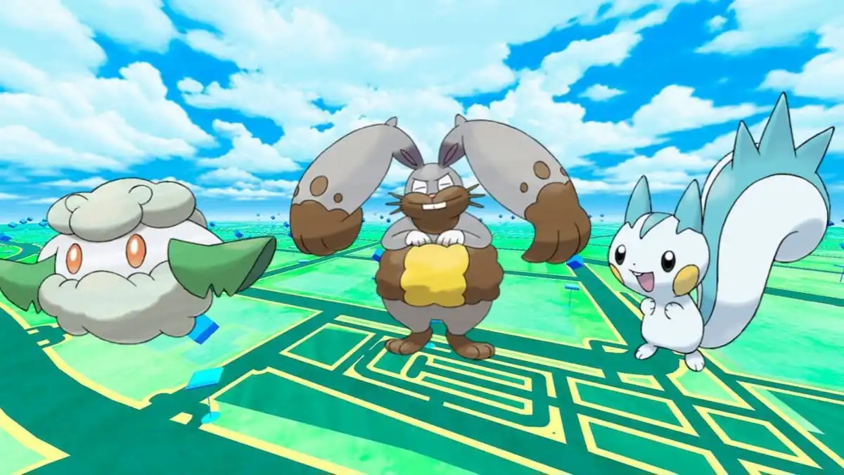 Cottonee, Diggersby, and Pachirisu